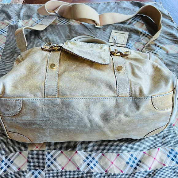 100% Auth Dolce Gabbana Golden Box Satchel Distressed Leather Shoulder Bag - Picture 5 of 12